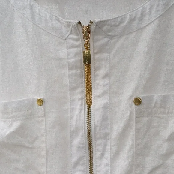 Linen tunic top Med Ellen Tracy - Picture 3 of 9